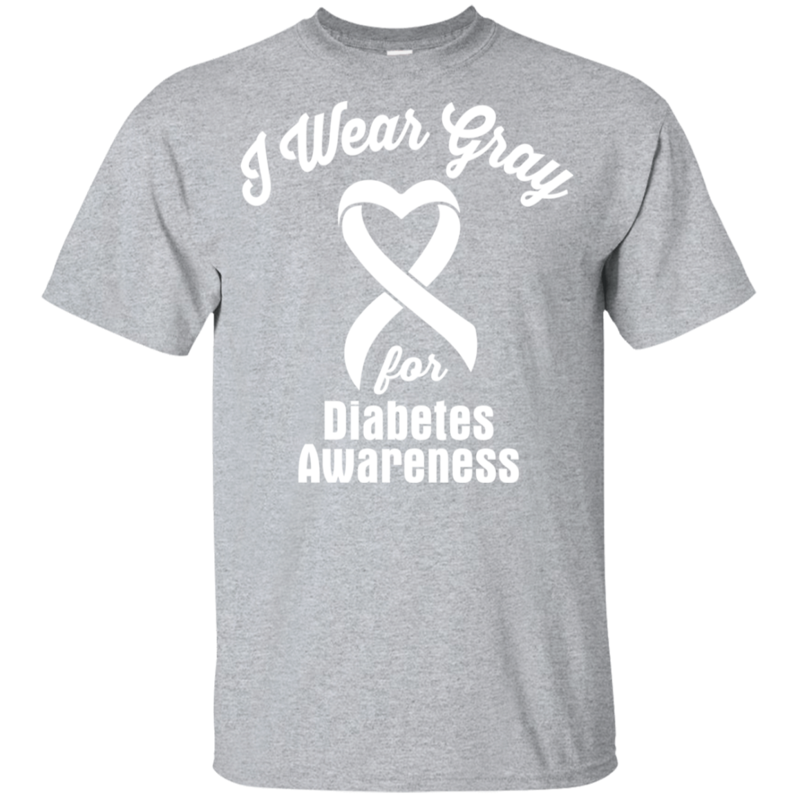 I wear Gray! Diabetes Awareness KIDS t-shirt