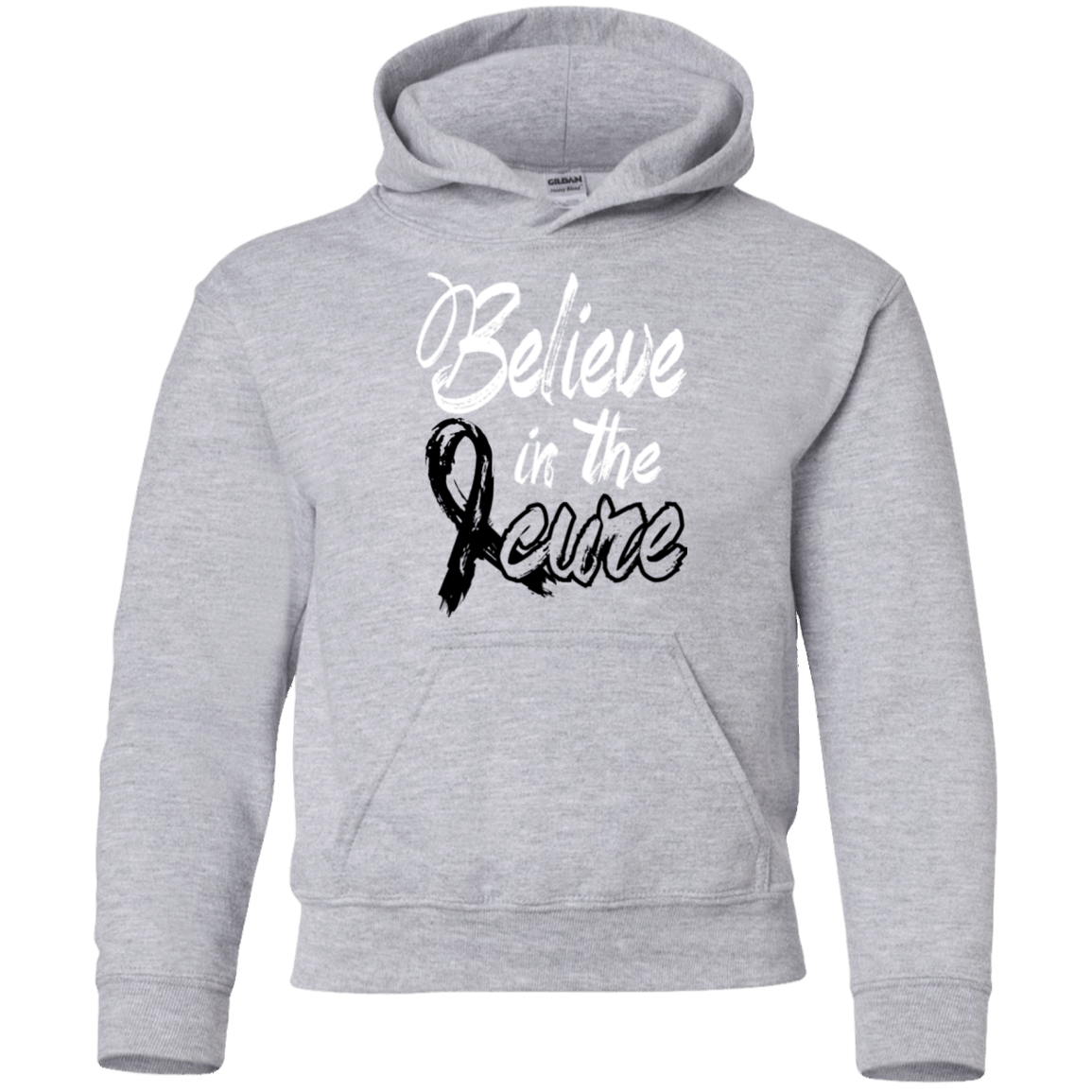 Believe in the cure – Melanoma Awareness Kids Hoodie