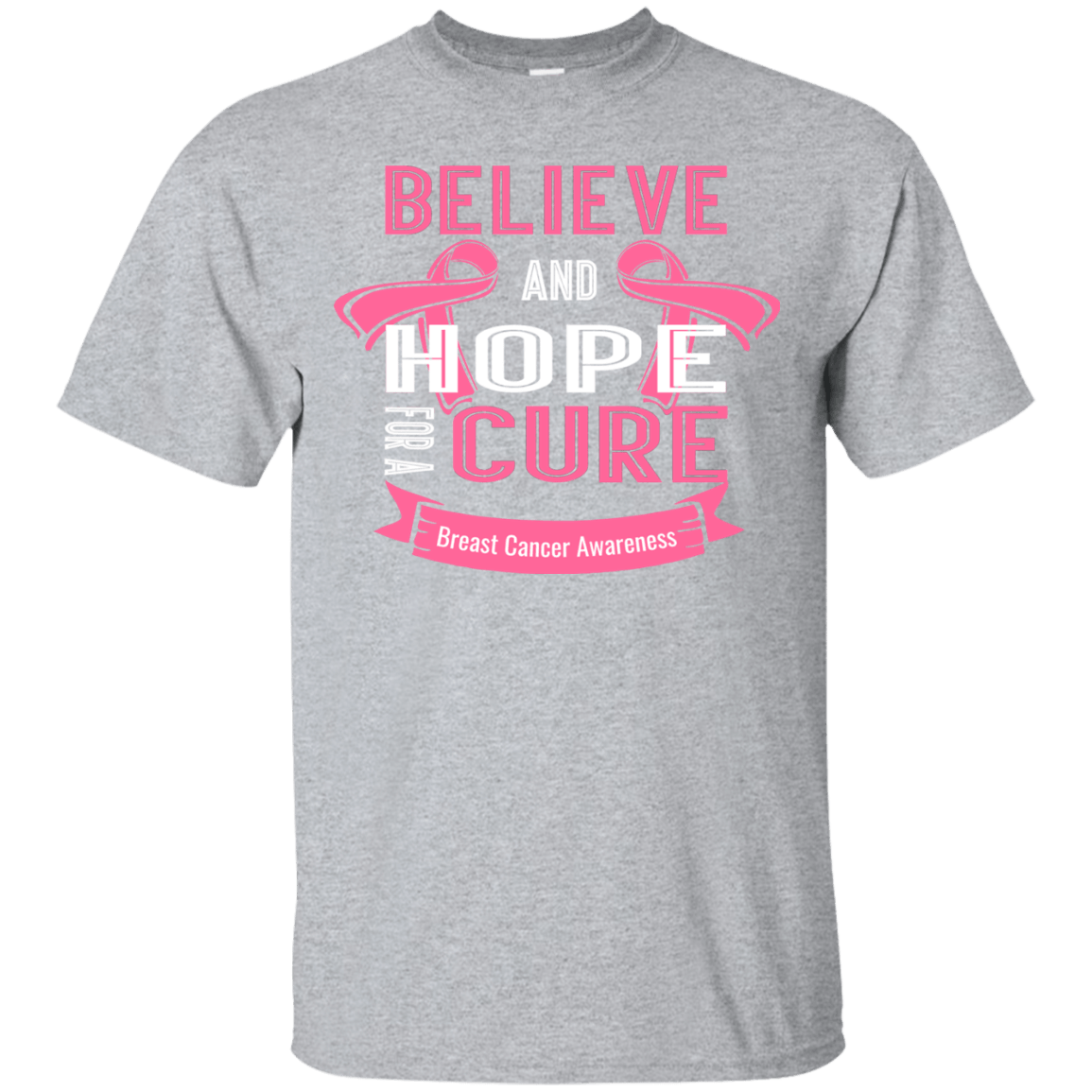 Believe & Hope Breast Cancer Awareness T-Shirt