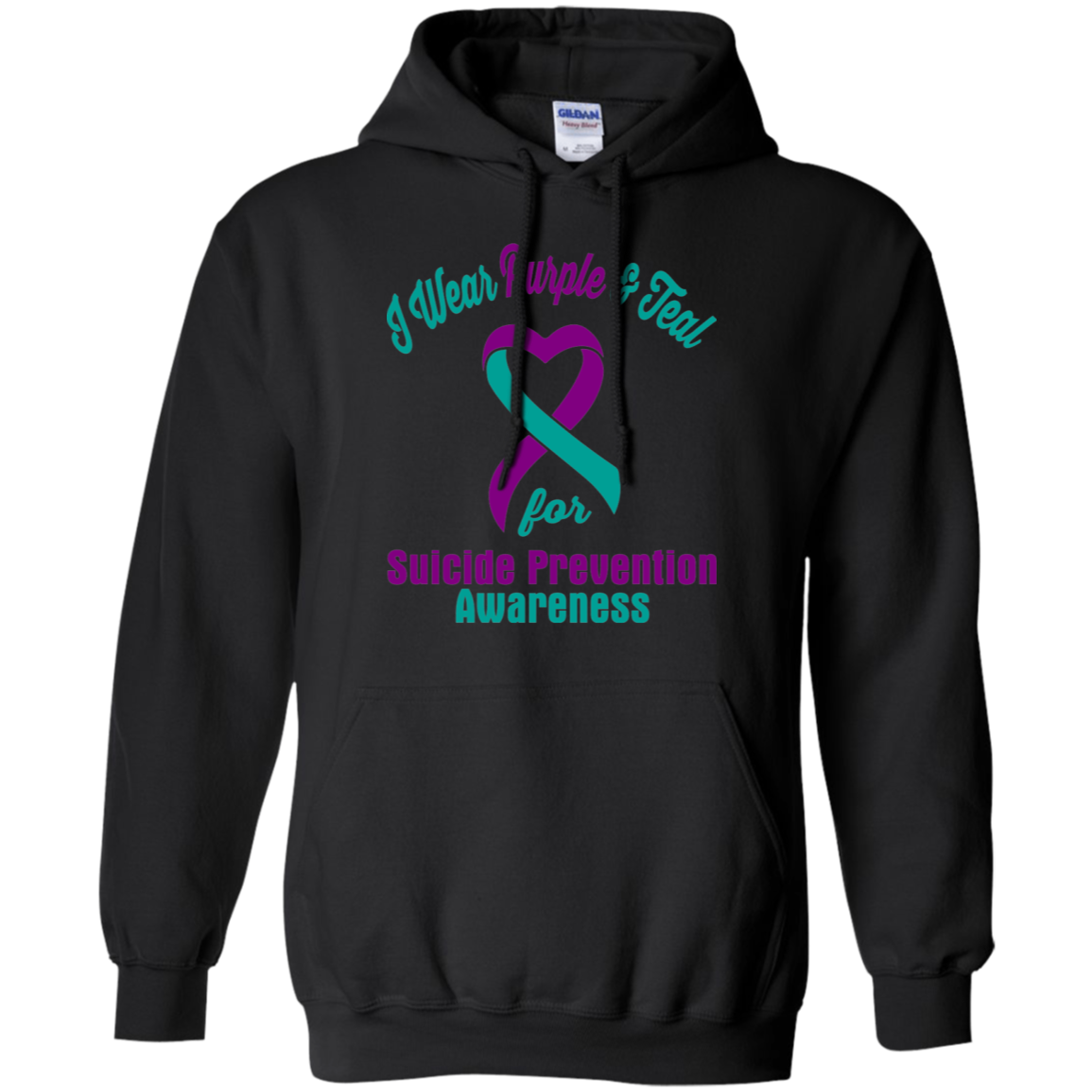 I Wear Purple & Teal!! Suicide Prevention Awareness Hoodie