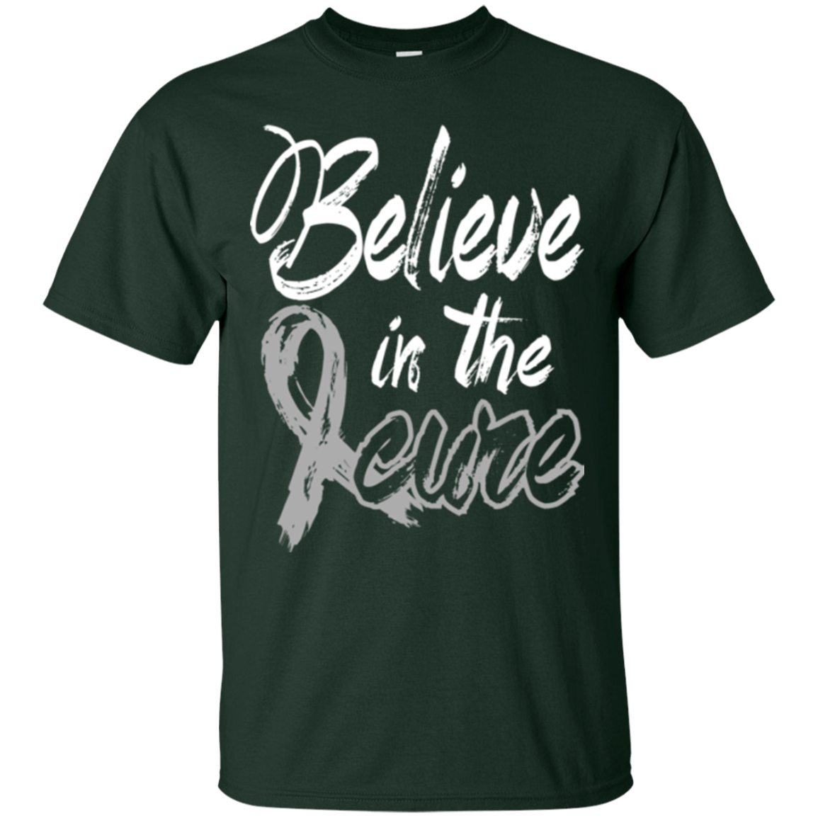 Believe in the cure! Brain Cancer Awareness T-Shirt