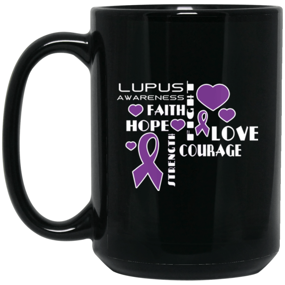 Hope Faith Love – Lupus Awareness Mug