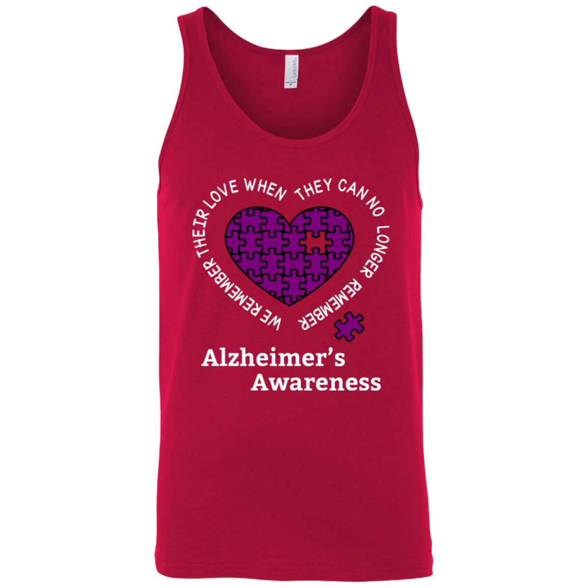 We remember their love! Alzheimer’s Awareness Tank Top