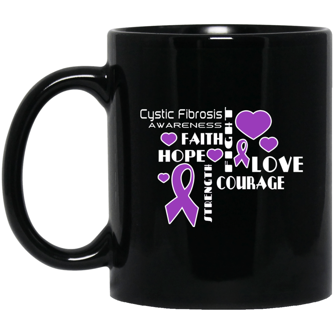 Hope Faith love – Cystic Fibrosis Awareness Mug