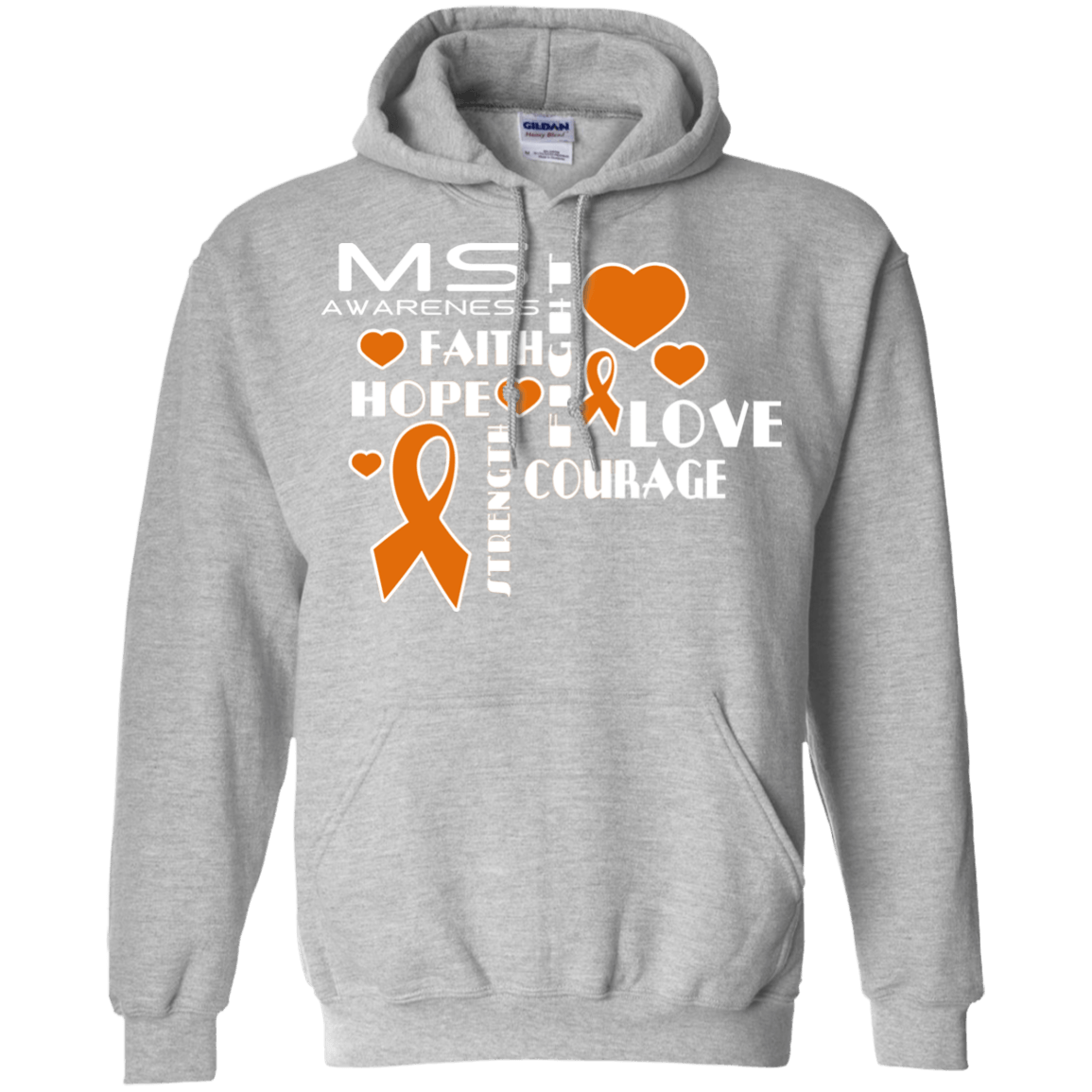 Hope Faith Love Multiple Sclerosis Awareness Hoodie