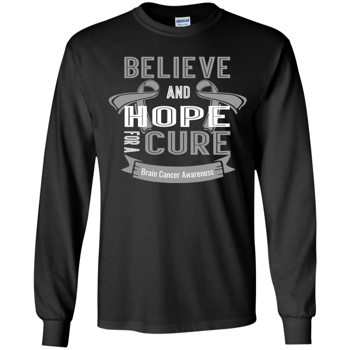 Believe and hope for a cure! Brain Cancer Awareness Kids Collection