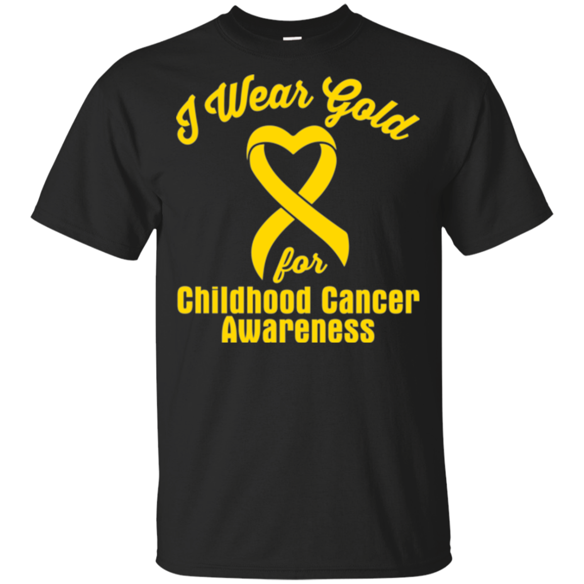 I Wear Gold! Childhood Cancer Awareness KIDS t-shirt