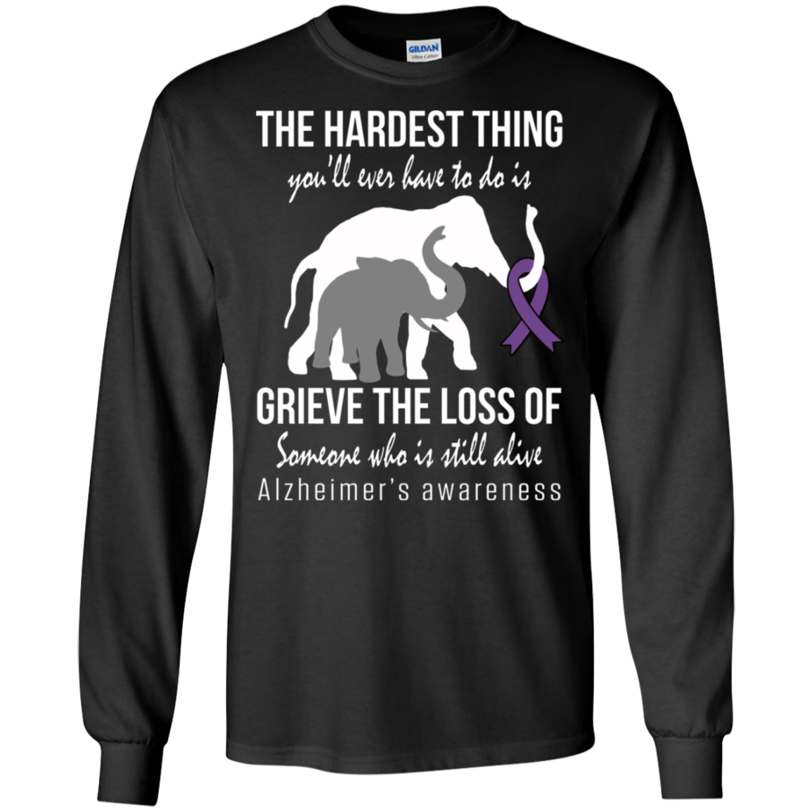 The hardest thing… Alzheimer’s Awareness Long Sleeve T-Shirt