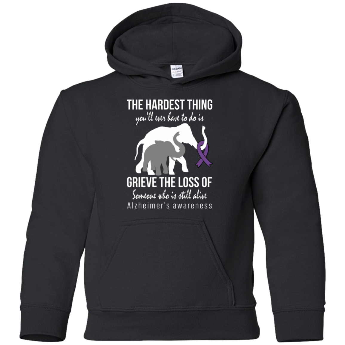 The Hardest Thing… Alzheimer’s Awareness KIDS Hoodie