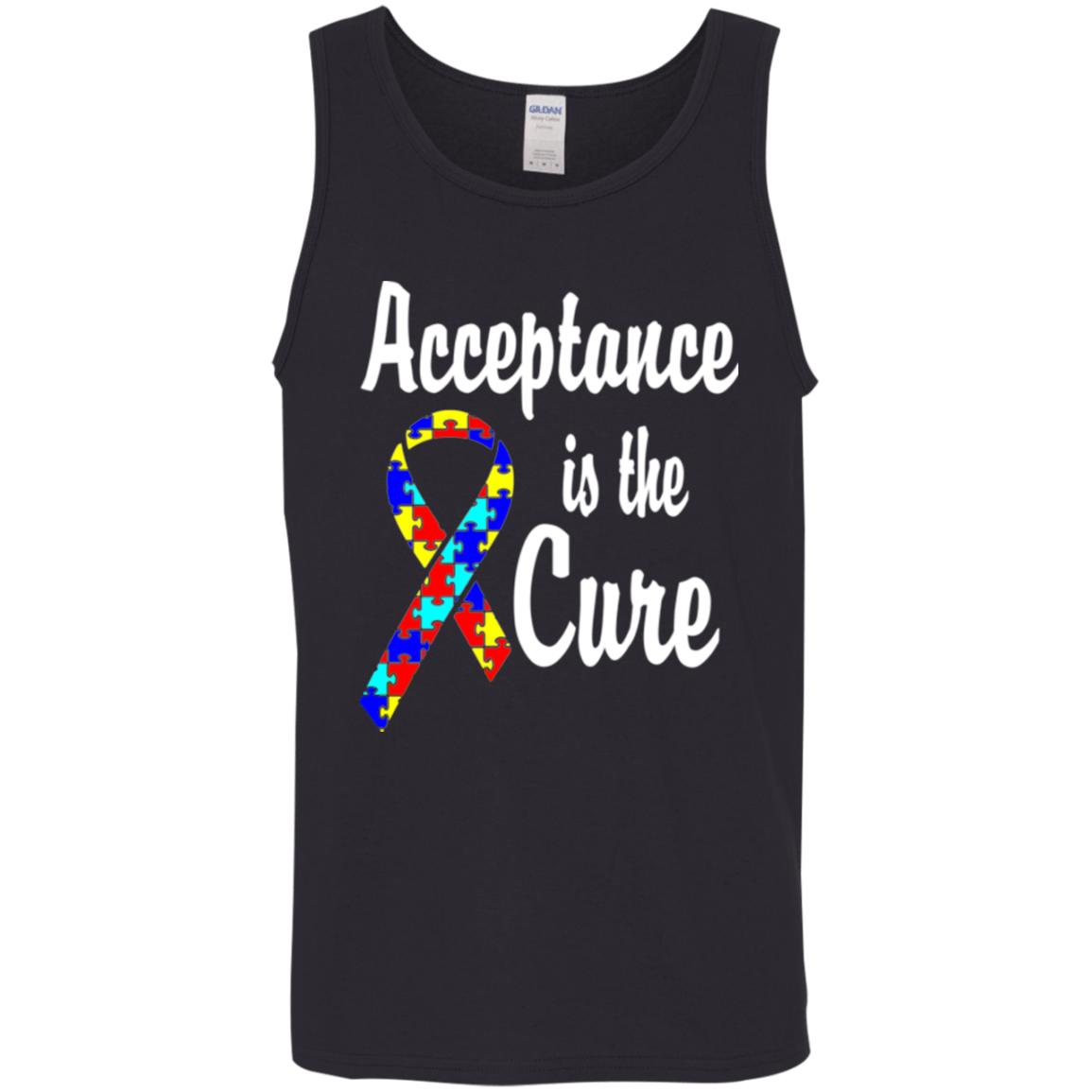 Acceptance is the Cure – Autism Awareness Unisex Tank Top