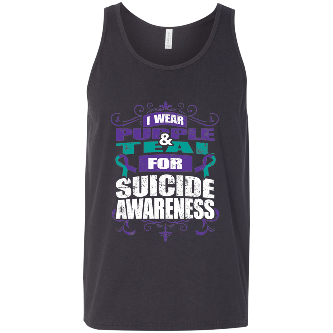 I Wear Teal & Purple for Suicide Awareness! Tank Top