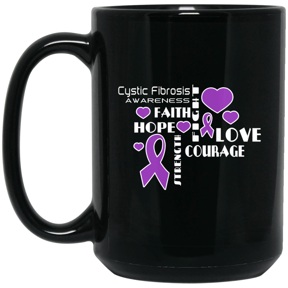 Hope Faith love – Cystic Fibrosis Awareness Mug