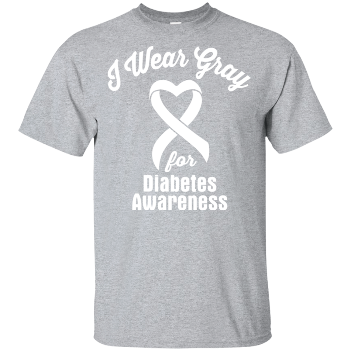 I wear Gray! Diabetes Awareness T-shirt