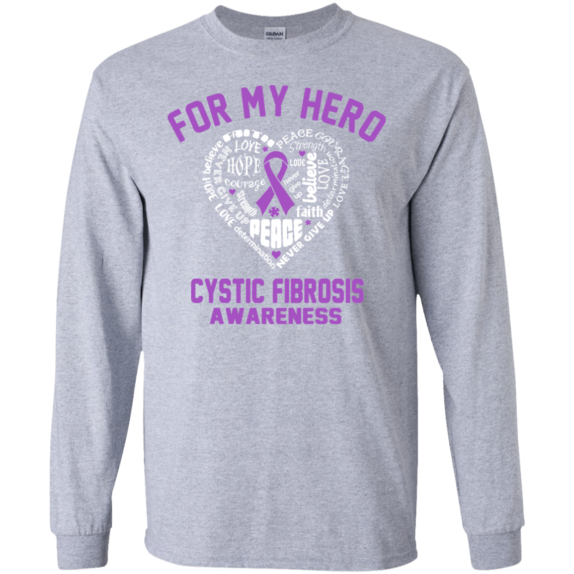 For My Hero Cystic Fibrosis Awareness Long sleeve & Sweater