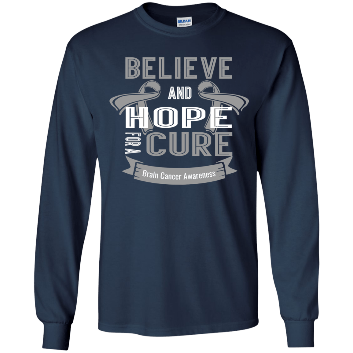 Believe and hope for a cure! Brain Cancer Awareness Kids Collection