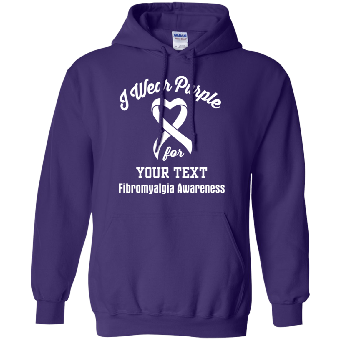 I Wear Purple For Fibro.. Customizable Hoodie