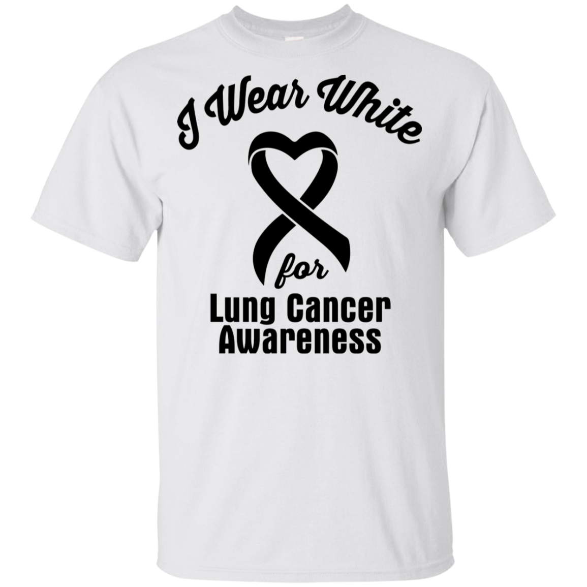 I Wear White! Lung Cancer Awareness KIDS t-shirt