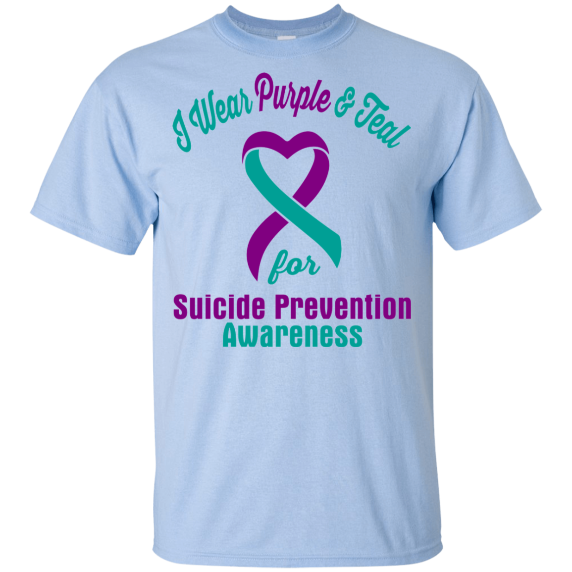 I Wear Purple & Teal!! Suicide Prevention Awareness KIDS t-shirt