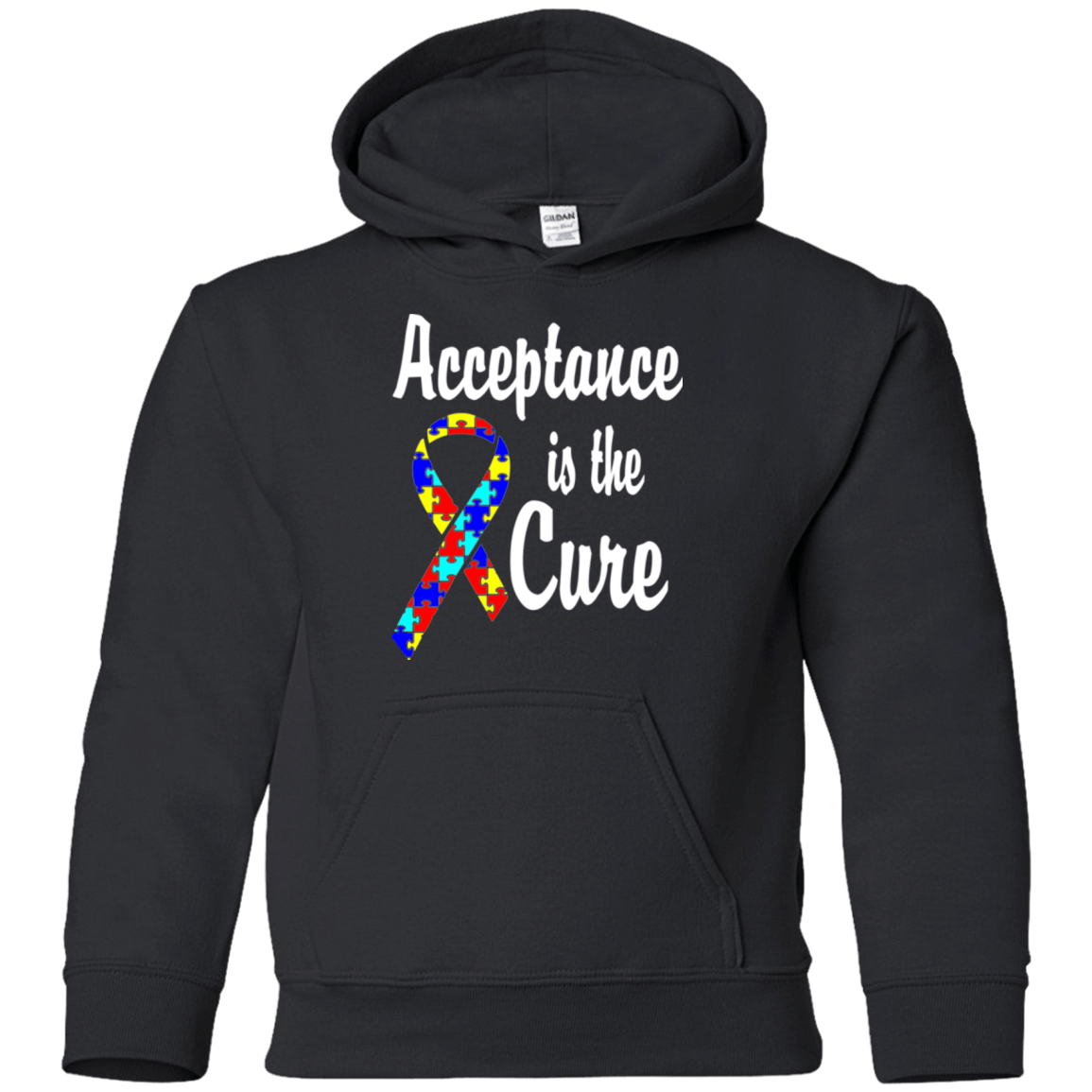 Acceptance is the Cure! Autism Awareness Kids Hoodie