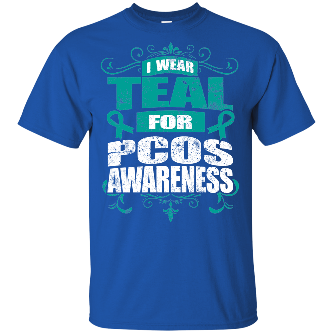 I Wear Teal for PCOS Awareness! KIDS t-shirt