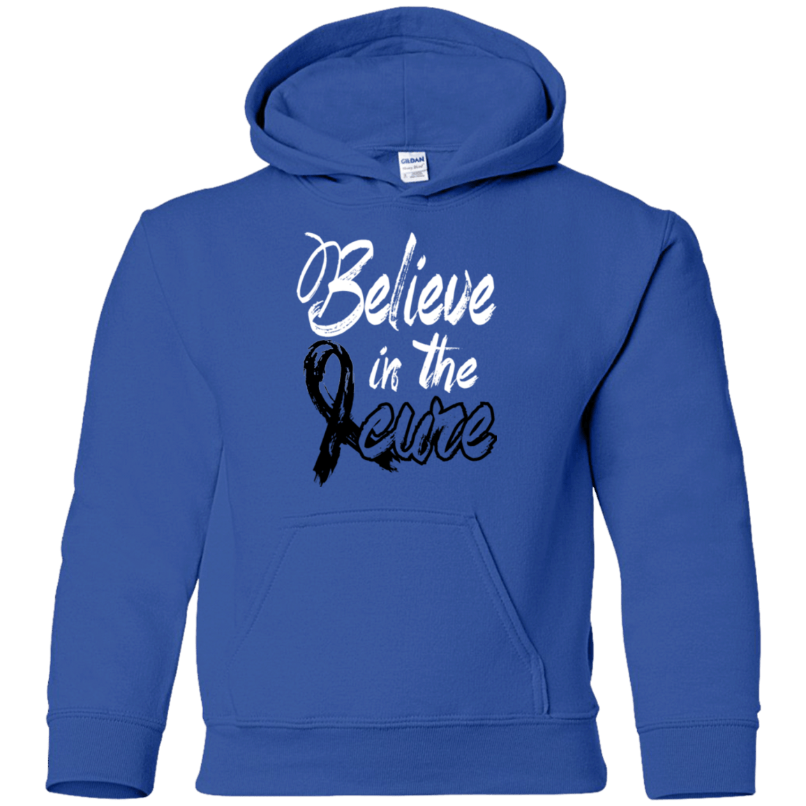 Believe in the cure – Melanoma Awareness Kids Hoodie