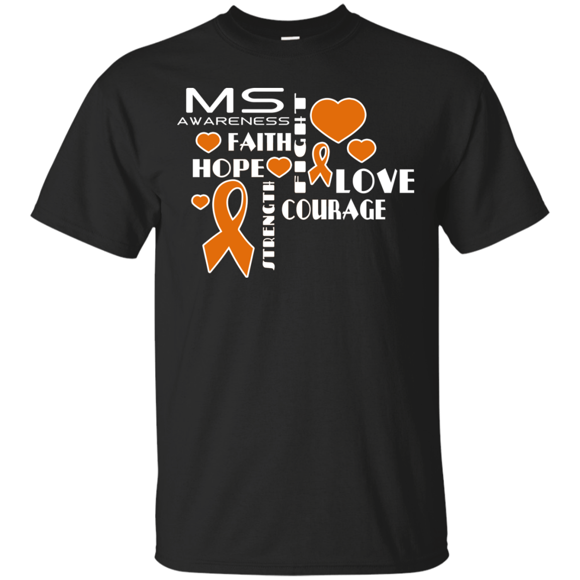 Hope Faith Love Multiple Sclerosis Awareness T-Shirt