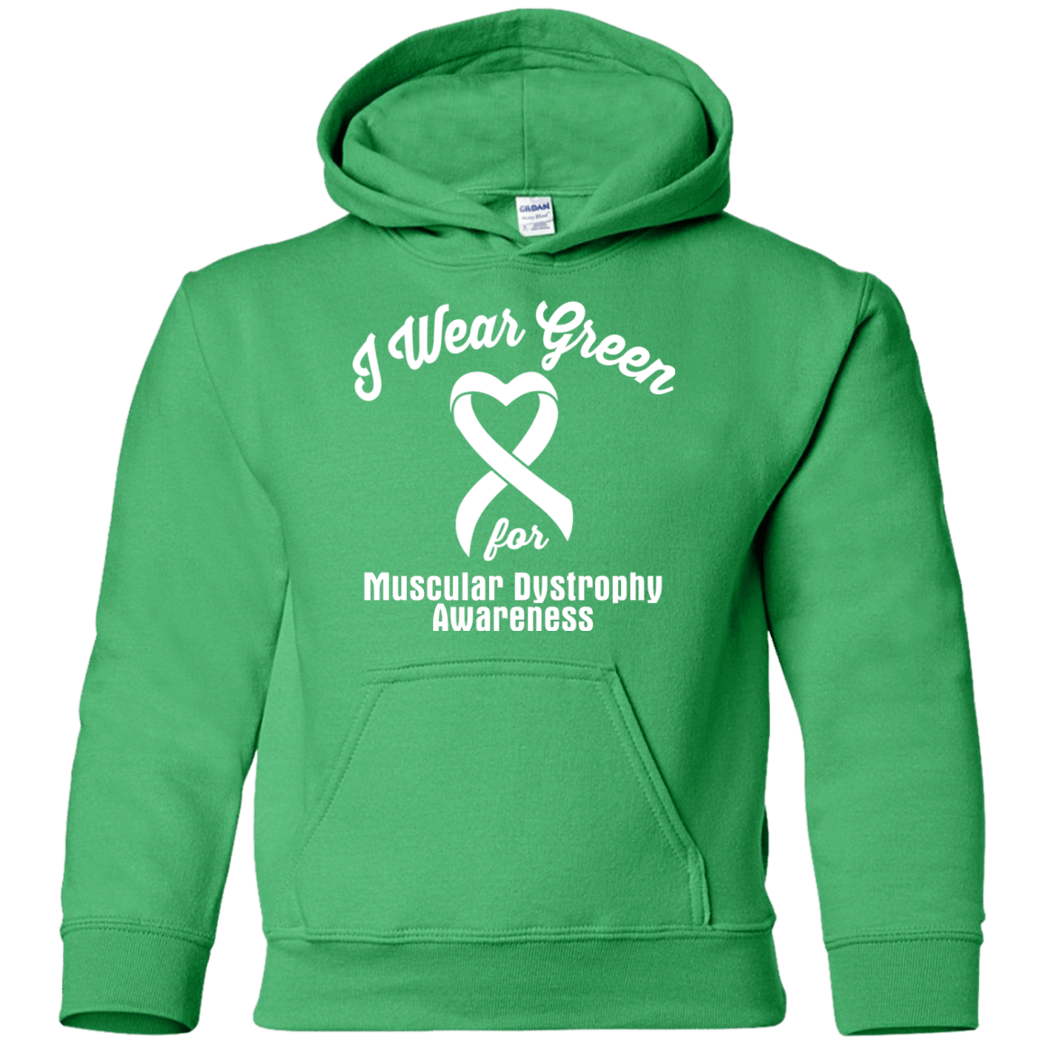 I Wear Green for Muscular Dystrophy Awareness… Kids Hoodie!