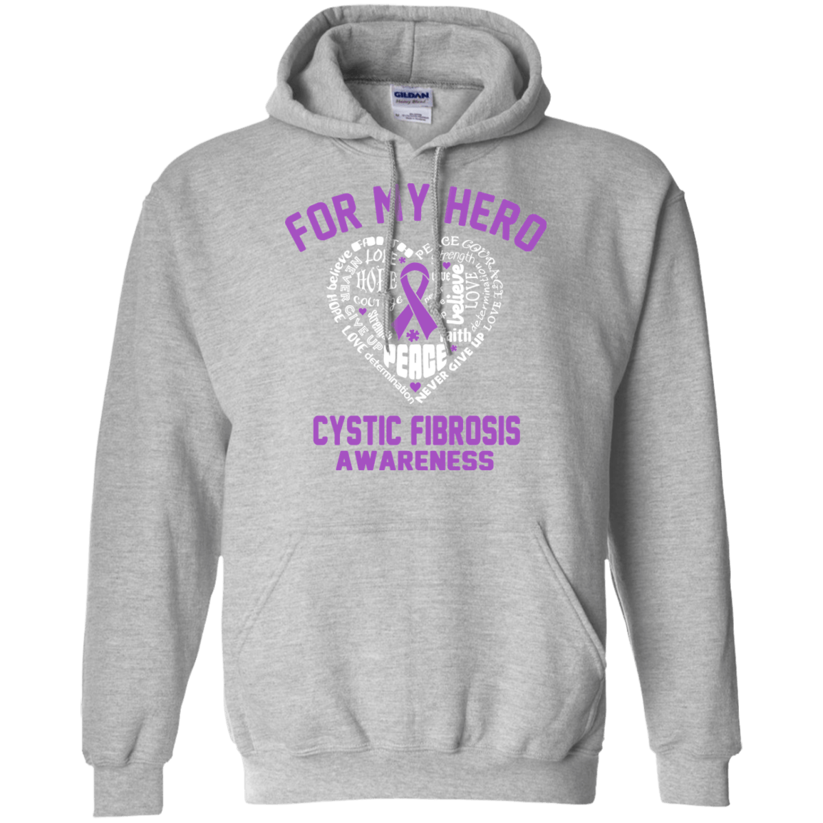 For my Hero…Cystic Fibrosis Awareness Hoodie