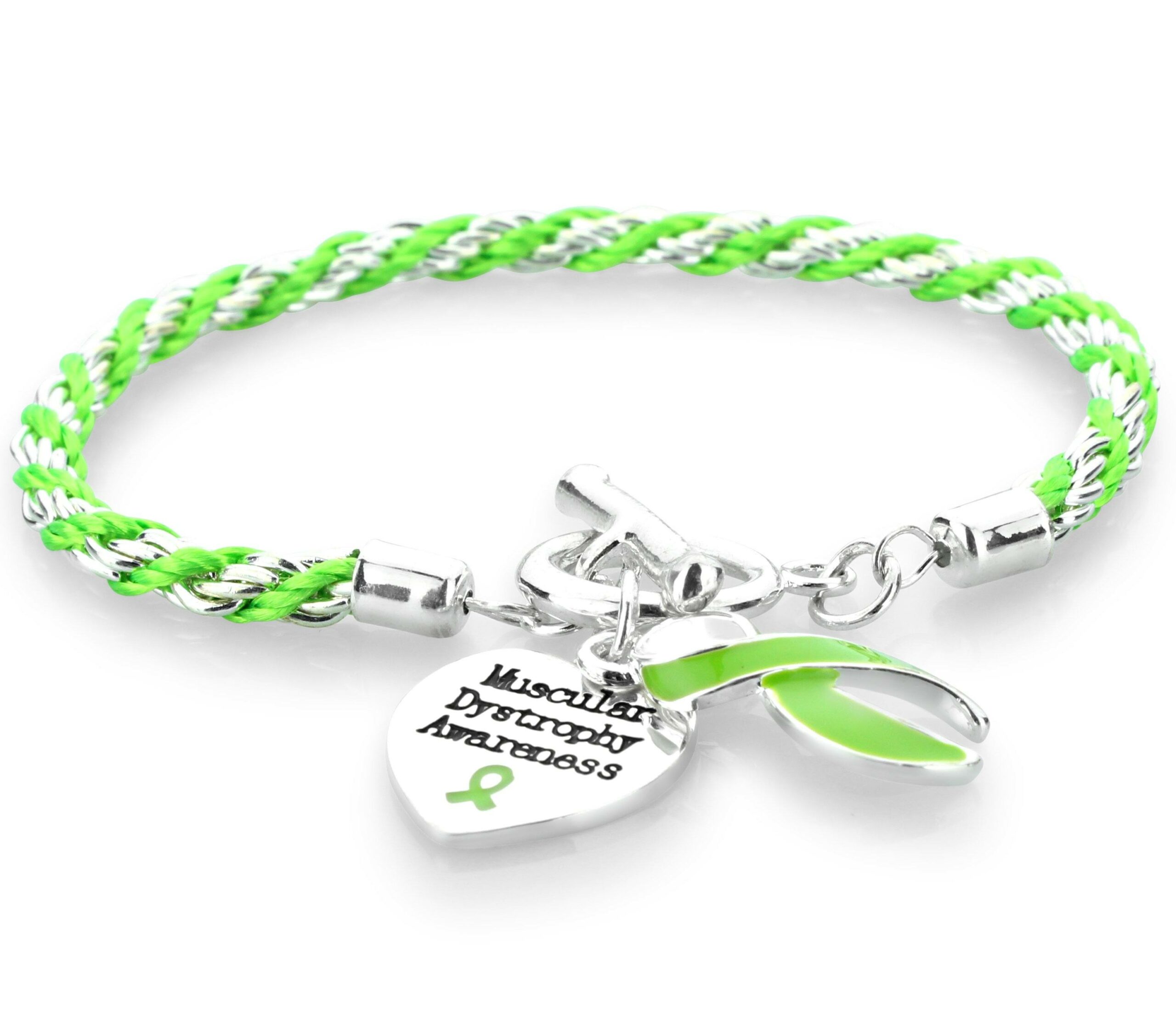 Muscular Dystrophy Heart Charm Bracelet