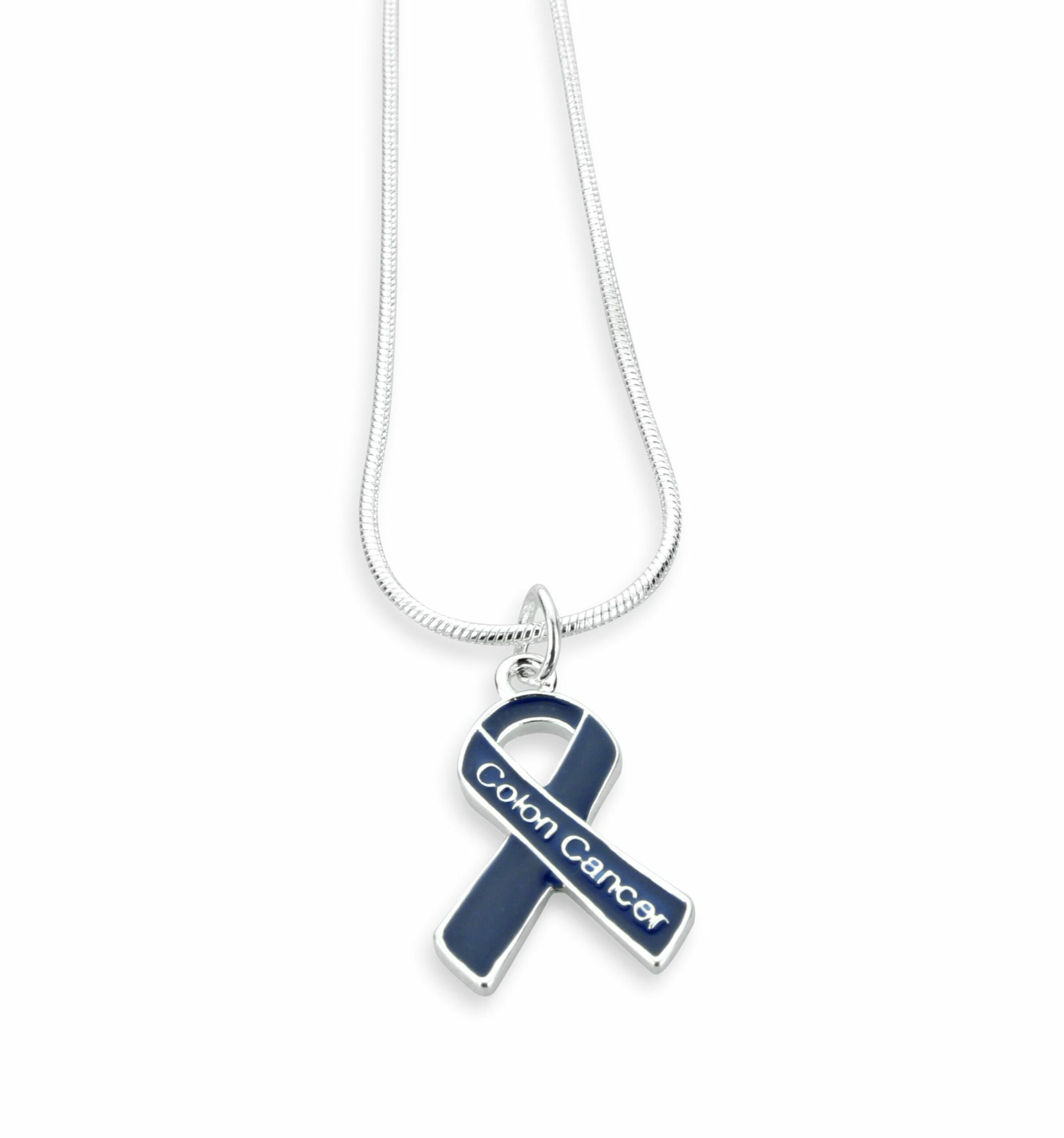 Colon Cancer Awareness Ribbon Necklace