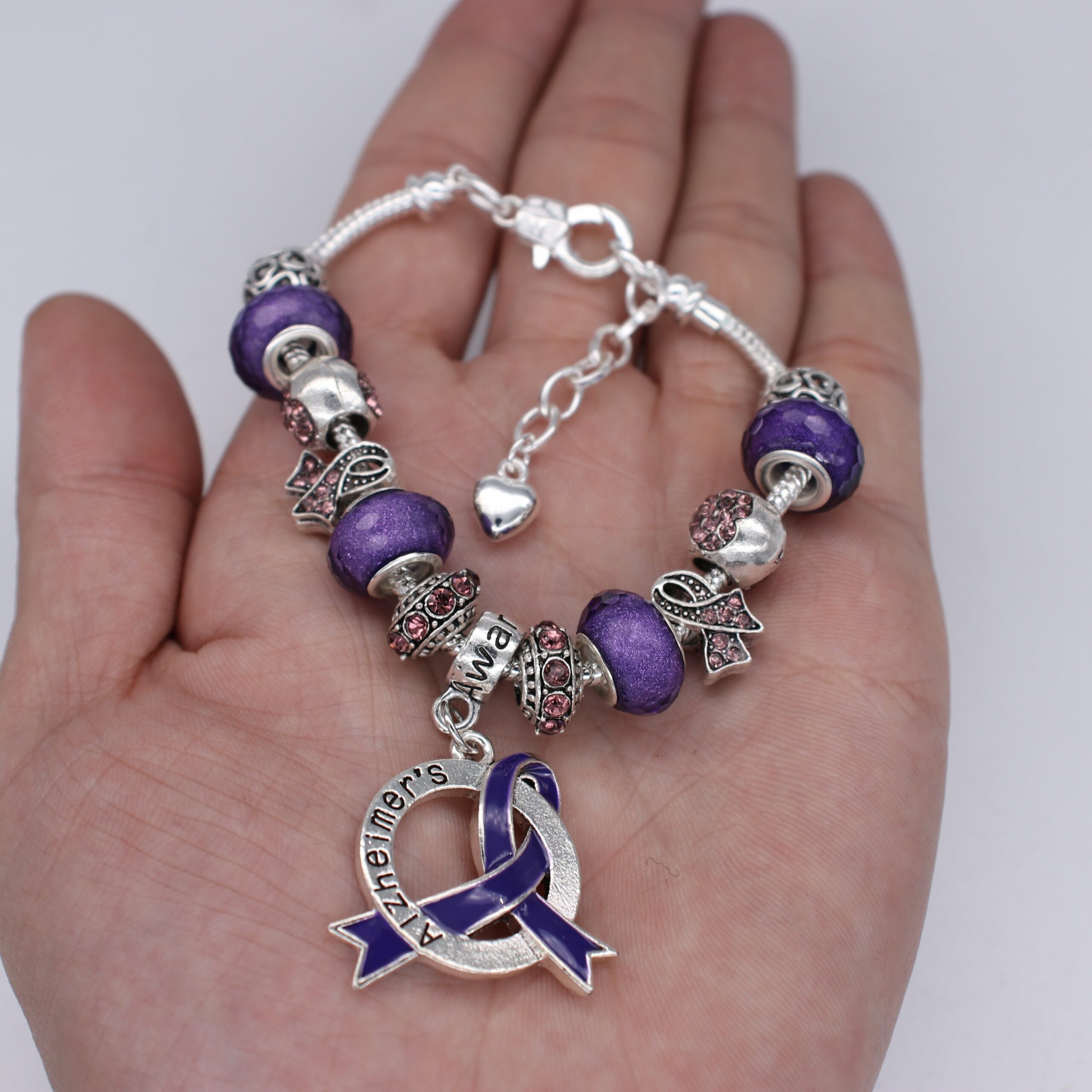 Alzheimer’s Awareness Luxury Charm Bracelet