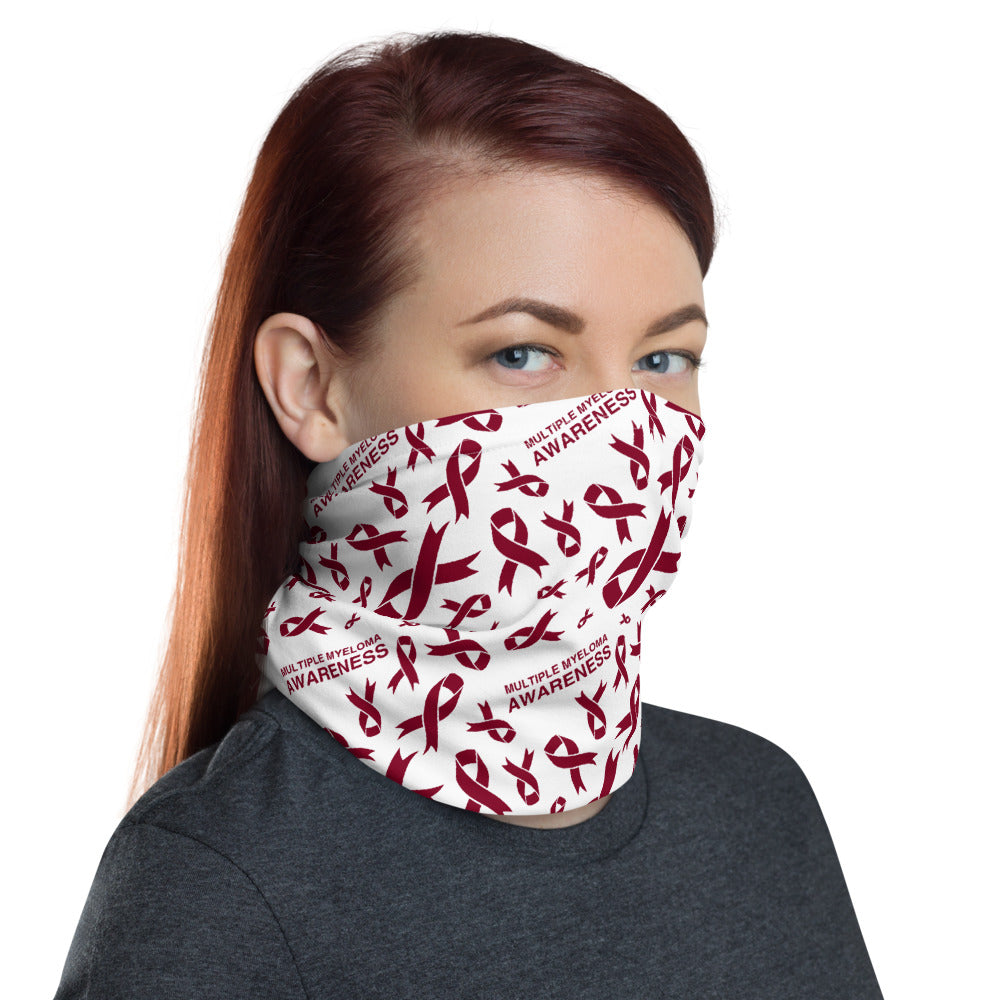 Multiple Myeloma Awareness Ribbon Pattern Face Mask / Neck Gaiter