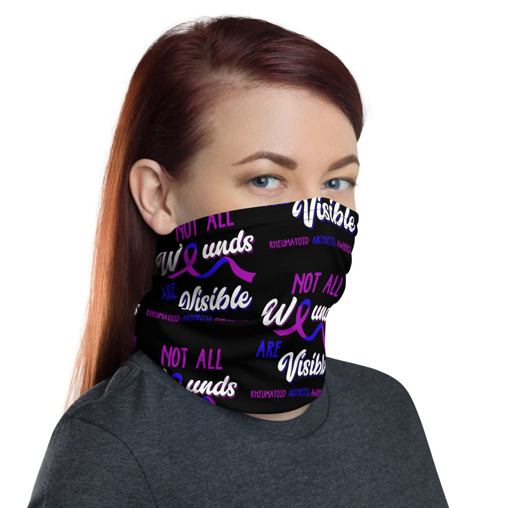 Rheumatoid Arthritis Awareness Not All Wounds Are Visible Face Mask / Neck Gaiter