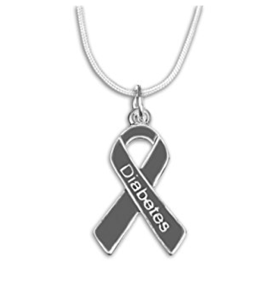 Diabetes Awareness Ribbon Necklace