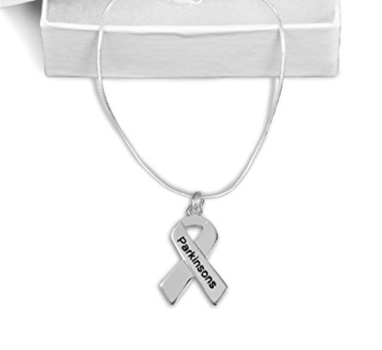 Parkinson’s Awareness Ribbon Necklace