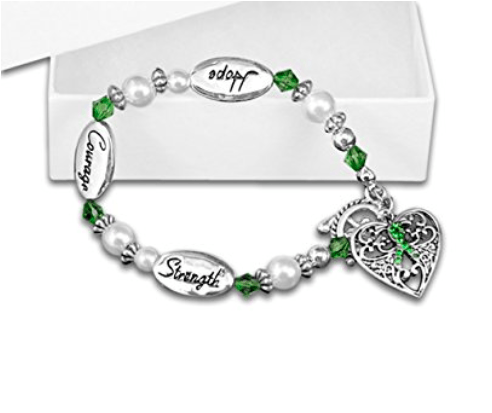 Hope Strength Courage Cerebral Palsy Awareness Bracelet