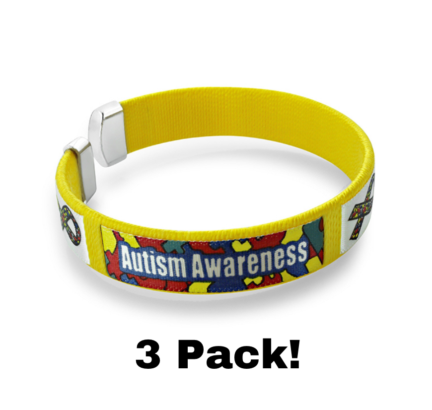 3 Pack Autism Awareness Bangle