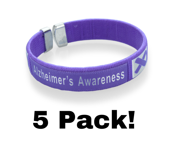 5 Pack Alzheimer’s Awareness Bangles