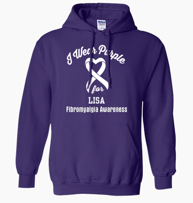 I Wear Purple For Fibro.. Customizable Hoodie