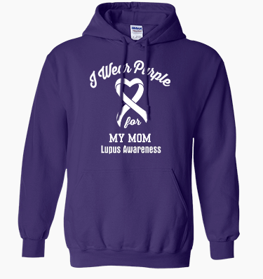 I Wear Purple For Lupus.. Customizable Hoodie