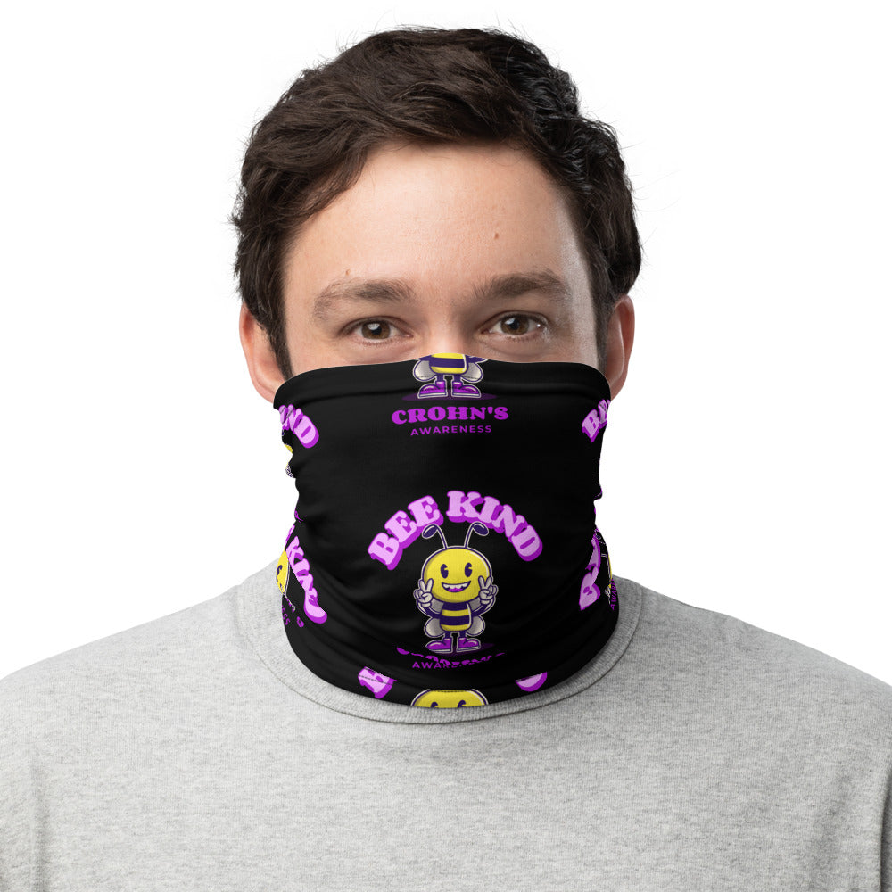 Crohn’s Awareness Bee Kind Face Mask / Neck Gaiter