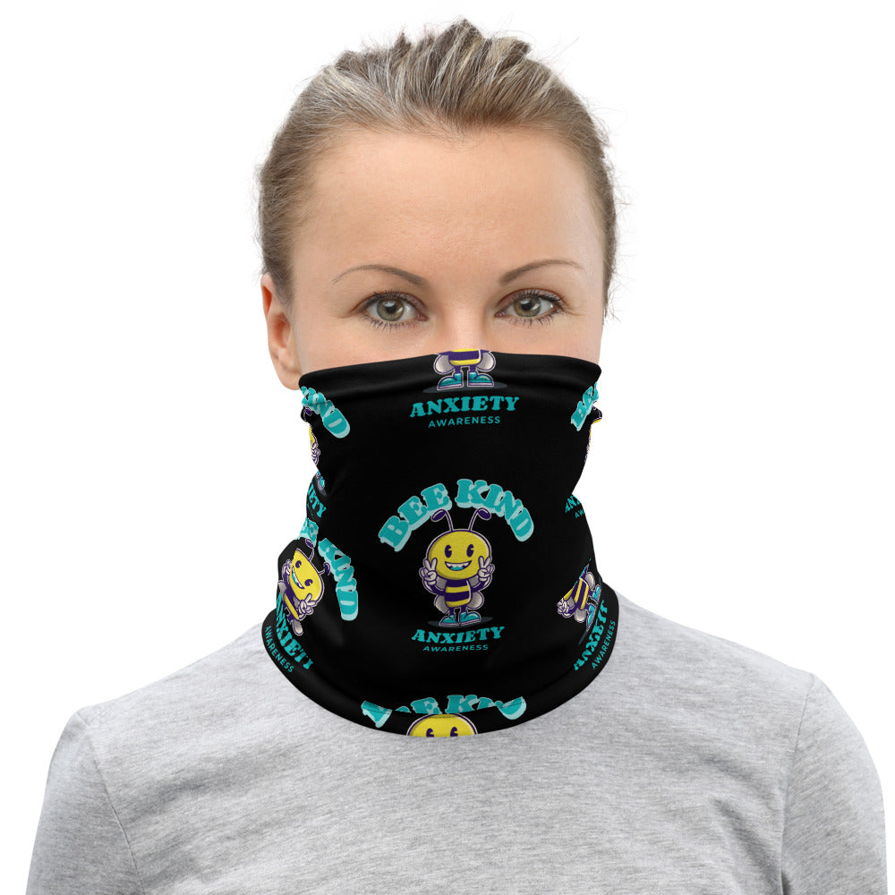 Anxiety Awareness Bee Kind Face Mask / Neck Gaiter