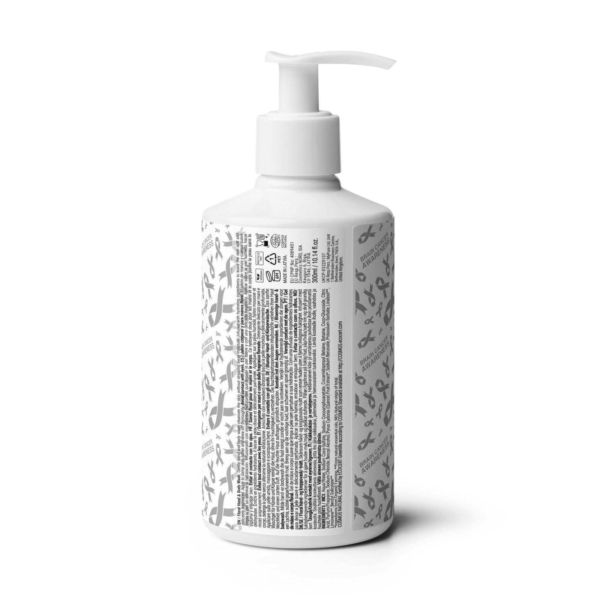 Brain Cancer Awareness Floral hand & body wash