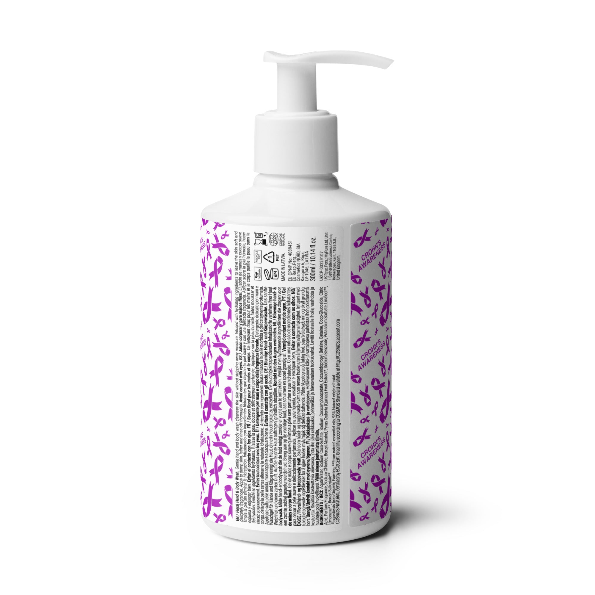 Crohn’s Awareness Floral hand & body wash