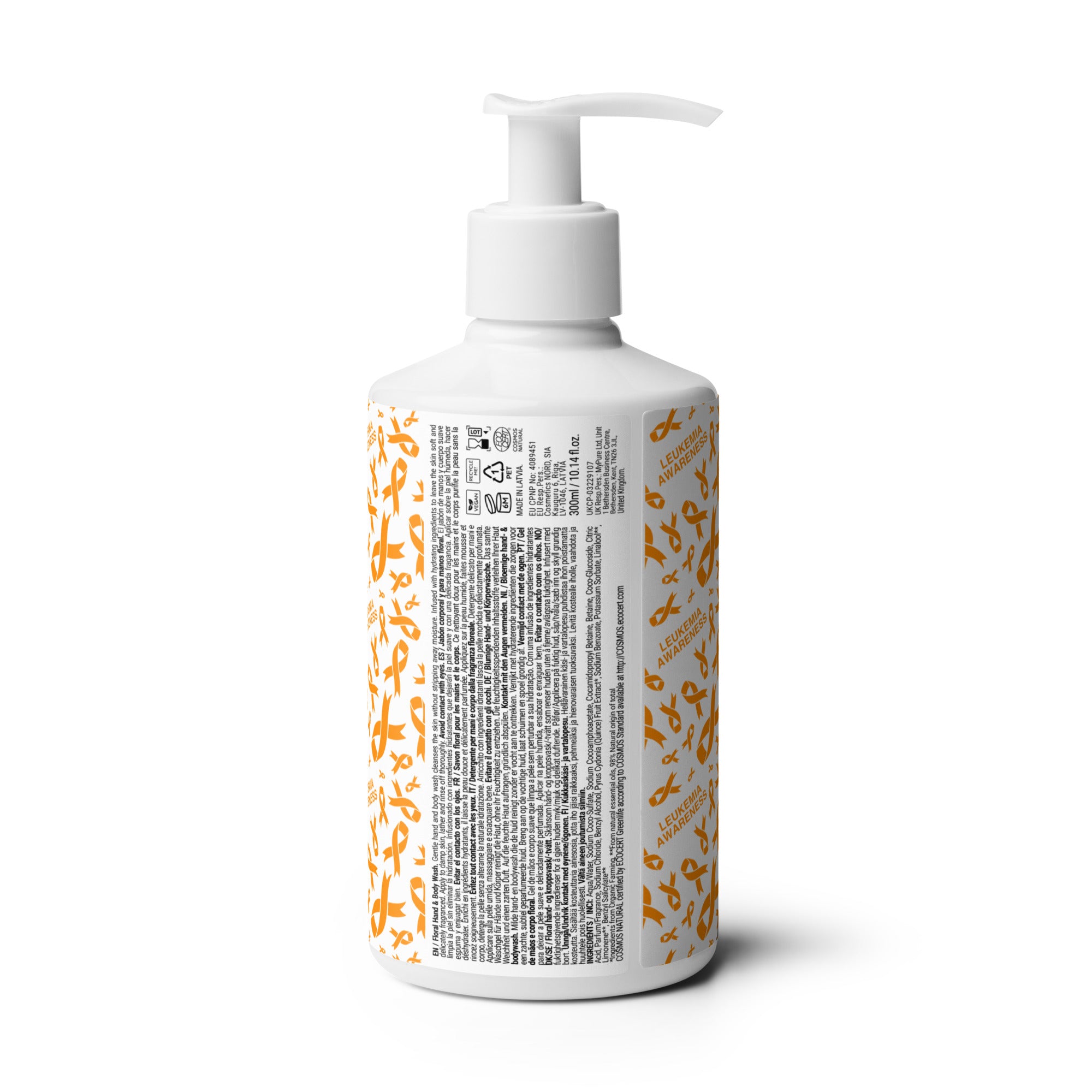 Leukemia Awareness Floral hand & body wash