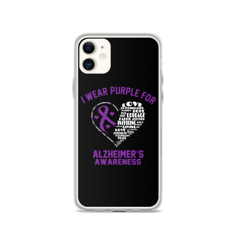 Alzheimer’s Awareness I Wear Purple iPhone Case