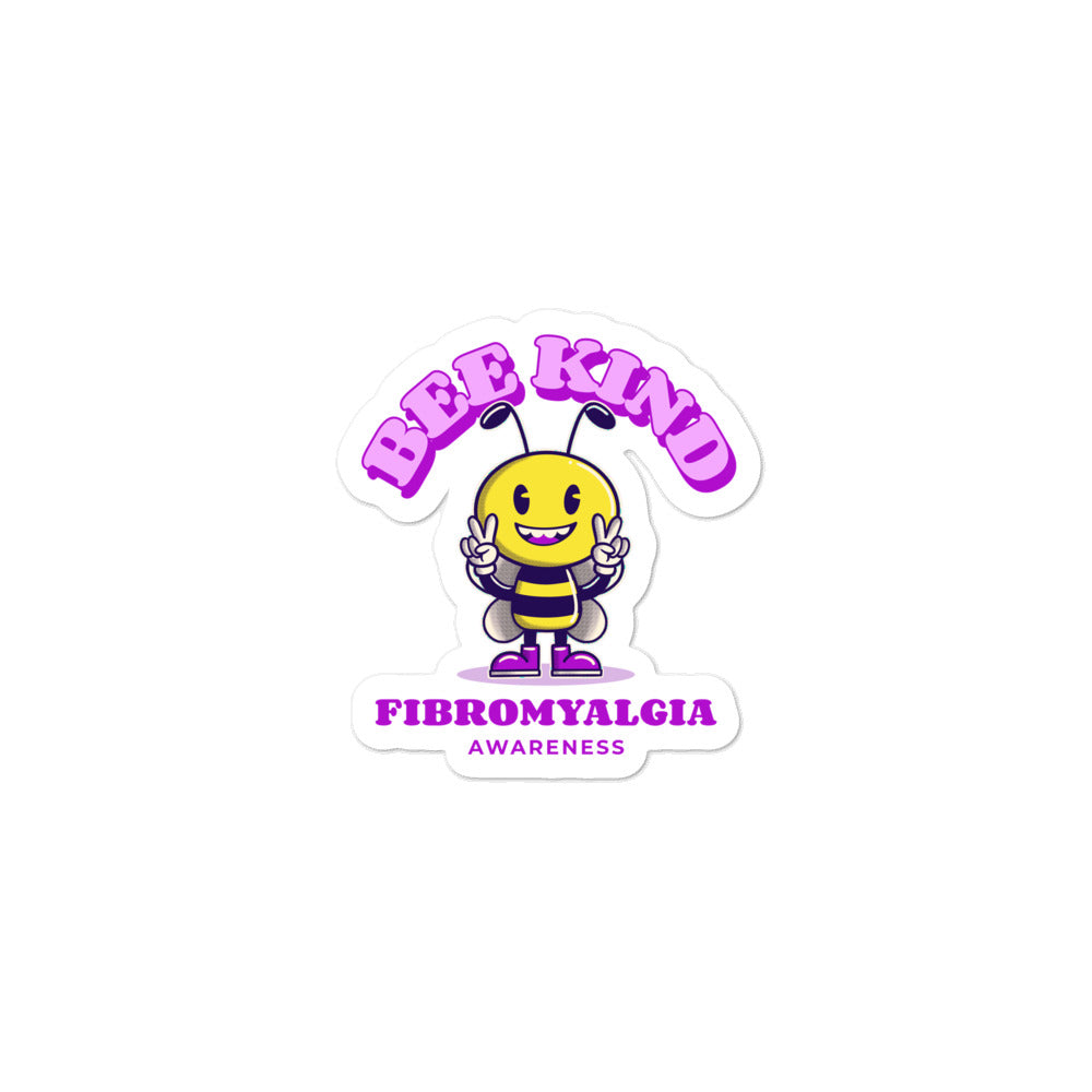 Fibromyalgia Awareness Bee Kind Sticker