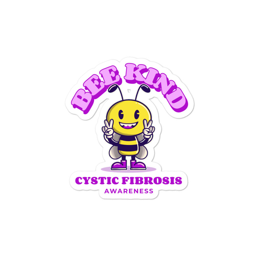 Cystic Fibrosis Awareness Bee Kind Sticker