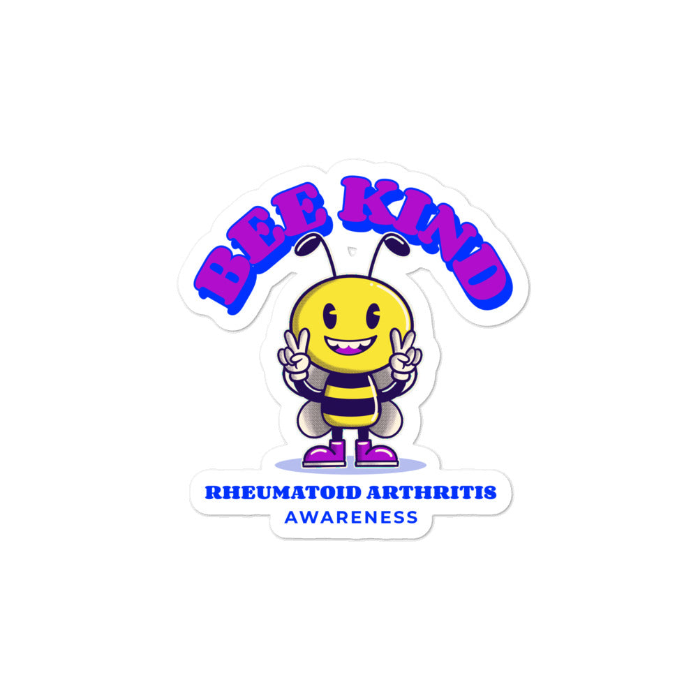 Rheumatoid Arthritis Awareness Bee Kind Sticker