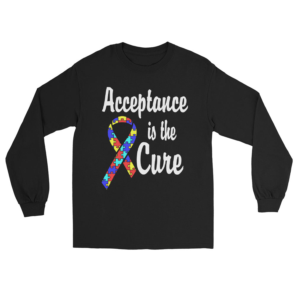 Acceptance is the Cure! Autism Awareness Long Sleeve T-shirt